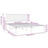 vidaXL Metal Bed Frame without Mattress with Footboard White 75x190cm