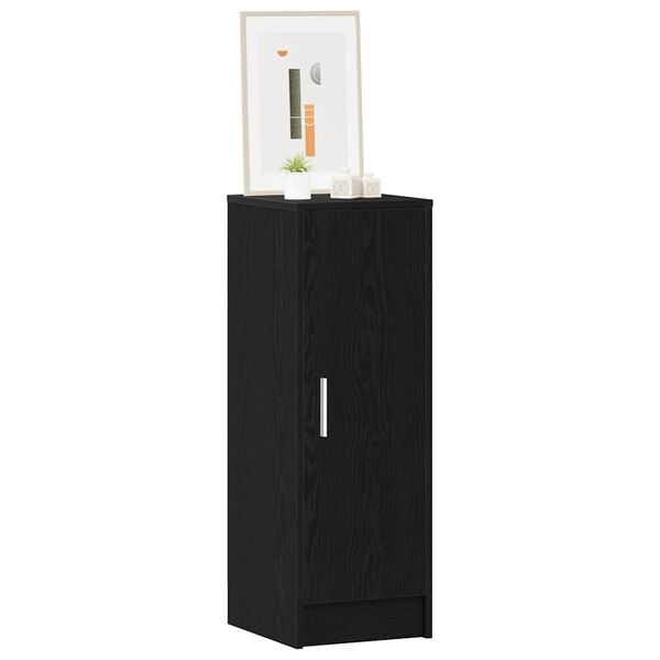 vidaXL Shoe Cabinet Black Oak 32 x 35 x 92 cm Engineered Wood