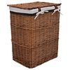 vidaXL Laundry Basket Brown Willow