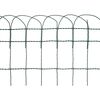 vidaXL Garden Border Fence Powder-coated Iron 10x0.4 m