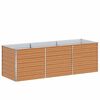 vidaXL Garden Raised Bed Light Brown 240 x 80 x 77 cm Galvanised Steel