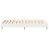 vidaXL Bed Frame No Mattress White 120x200 cm Engineered Wood