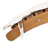 vidaXL Sun Lounger with Cream Cushions Solid Wood Acacia