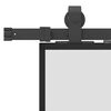 vidaXL Sliding Door with Hardware Set Black 90x205 cm ESG Glass
