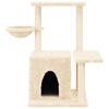 vidaXL Cat Tree with Sisal Scratching Posts Cream 83 cm