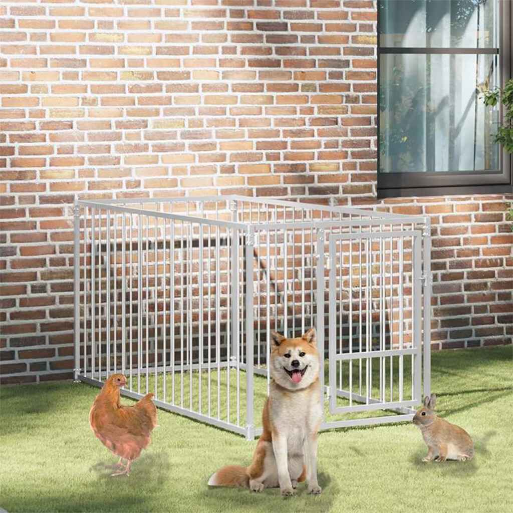 vidaXL Outdoor Dog Kennel 100x200x100 cm vidaXL