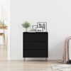 vidaXL Sideboard with Drawer Black Oak 60 x 35 x 70 cm Engineered Wood