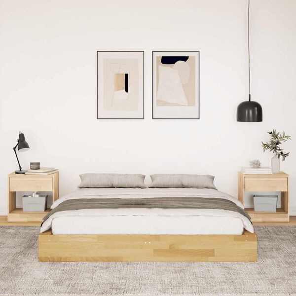 vidaXL Bed Frame without Mattress 160x200 cm Solid Wood Oak