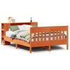 vidaXL Bookcase Bed without Mattress Wax Brown 135x190 cm Double Solid Wood Pine