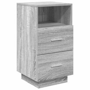 vidaXL Bedside Cabinet with 2 Drawers Grey Sonoma 36x36x68 cm