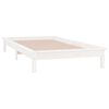 vidaXL LED Bed Frame without Mattress White 75x190 cm Small Single Solid Wood