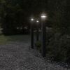 vidaXL Outdoor Floor Lamps 3pcs Black 110 cm Aluminium
