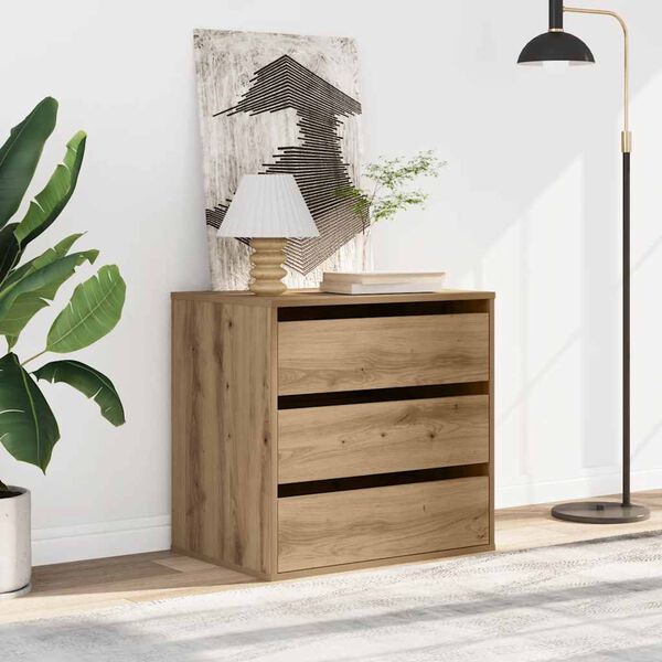 vidaXL Corner Chest of Drawers Artisian Oak 60x41x58 cm Engineered Wood