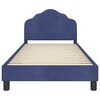 vidaXL Children's Bed Frame with Headboard Police Blue 80 x 200 cm