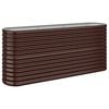 vidaXL Garden Raised Bed Galvanised Steel 152x40x68 cm Brown