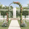 vidaXL Garden Arch Floral Black 115 x 37 x 231 cm