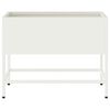 vidaXL Raised Garden Planter White 60 x 26 x 48 cm Steel