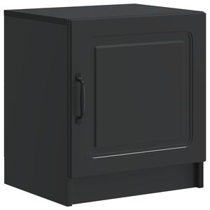 vidaXL Bedside Cabinet Black 43 x 34.5 x 47 cm Engineered Wood