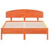 vidaXL Bed Frame without Mattress Wax Brown 150x200 cm King Size Solid Wood Pine