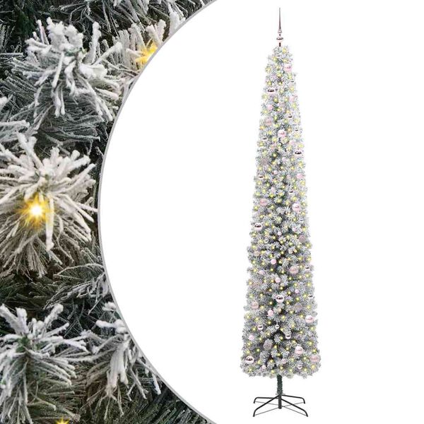 vidaXL Artificial Christmas Tree with 300 LEDs with Stand Green 270 cm