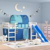 vidaXL Kids' Loft Bed with Tunnel without Mattress Blue 90x190 cm Single