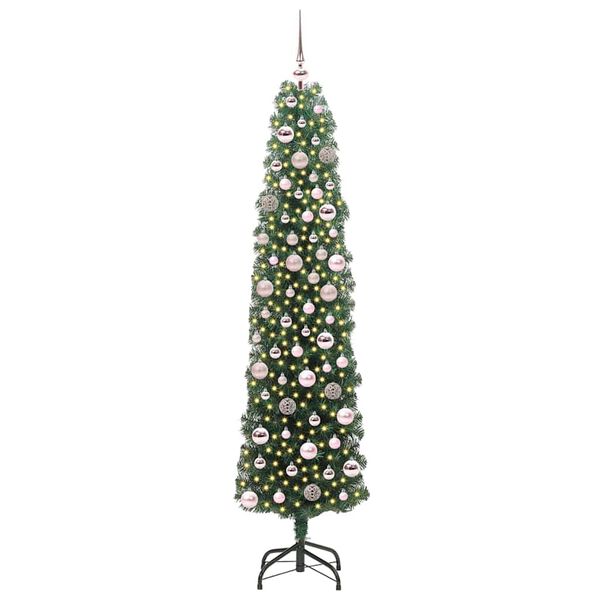 vidaXL Artificial Christmas Tree with 300 LEDs with Stand Green 180 cm