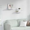 vidaXL Wall Shelf 2 pcs White Marble 40 x 23.5 x 4 cm Engineered Wood