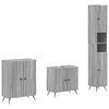 vidaXL 3 Piece Bathroom Cabinet Set BREDA Grey Sonoma Engineered Wood