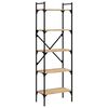 vidaXL Bookcase 5-Tier Sonoma Oak 56x31.5x174 cm Engineered Wood