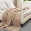 vidaXL Throw Blanket Camel 270 x 240 cm Fleece