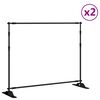 vidaXL Backdrop Stands 2 pcs Black 254x243 cm Steel