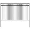 vidaXL Spike Fence BAARLO Black