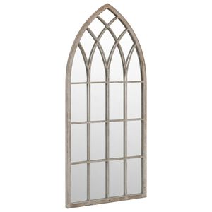 vidaXL Garden Mirror Sand 70x30 cm Iron for Outdoor Use