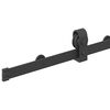 vidaXL Sliding Door Hardware Kit 183 cm Steel Black