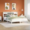 vidaXL Bookcase Bed without Mattress White 180x200 cm Super King Solid Wood Pine