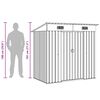 vidaXL Garden Shed Green Metal
