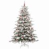 vidaXL Artificial Hinged Christmas Tree White 240 cm PE and PVC