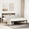 vidaXL Metal Bed Frame without Mattress Smoked Oak 140x200 cm
