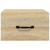 vidaXL Wall-mounted Bedside Cabinet Sonoma Oak 35x35x20 cm