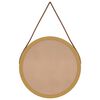 vidaXL Wall Mirror with Strap Gold &Oslash; 35 cm