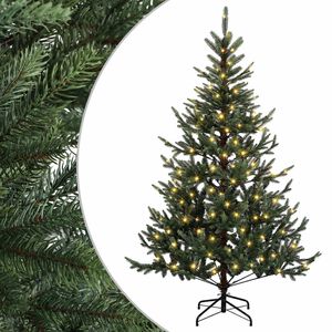vidaXL Artificial Hinged Christmas Tree 120 cm 150 LEDs Warm White
