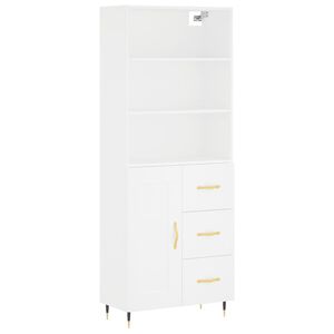 vidaXL Highboard White 69.5x34x180 cm Engineered Wood