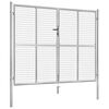 vidaXL Garden Gate Galvanised Steel 300x200 cm Silver