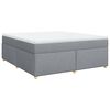 vidaXL Box Spring Bed with Mattress Light Grey 180x200 cm Fabric
