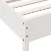 vidaXL Bed Frame without Mattress White 180x200 cm Super King Solid Wood Pine