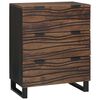vidaXL Sideboard Set 2 pcs Walnut 60 x 33.5 x 75 cm Solid Mango Wood