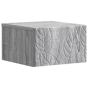 vidaXL Wall-Mounted Side Table Grey Sonoma 34.5 x 33 x 20 cm