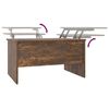 vidaXL Coffee Table Smoked Oak 80x50x42.5 cm Engineered Wood