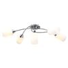 vidaXL Ceiling Lamp | White | Chrome-Plated Steel, Ceramic | Regular | Modern