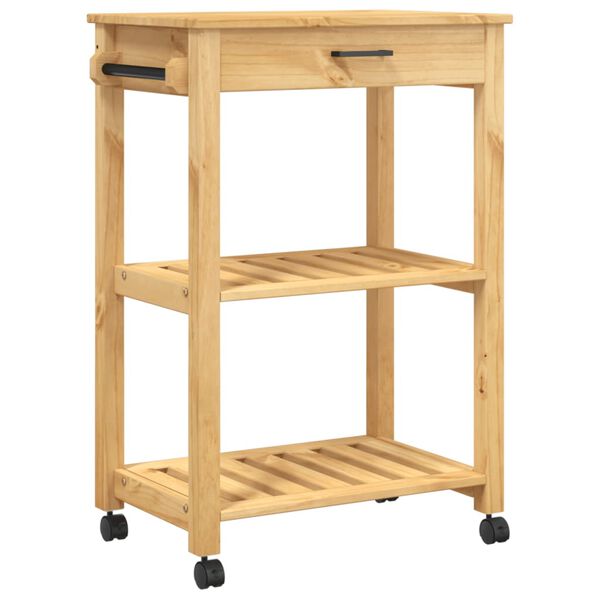 vidaXL Kitchen Trolley MONZA 60x40x88.5 cm Solid Wood Pine